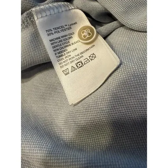 Tommy Bahama Men's Casual Gray Tencel Lyocell Blend Short Sleeve Polo Sz XXL - Picture 3 of 3